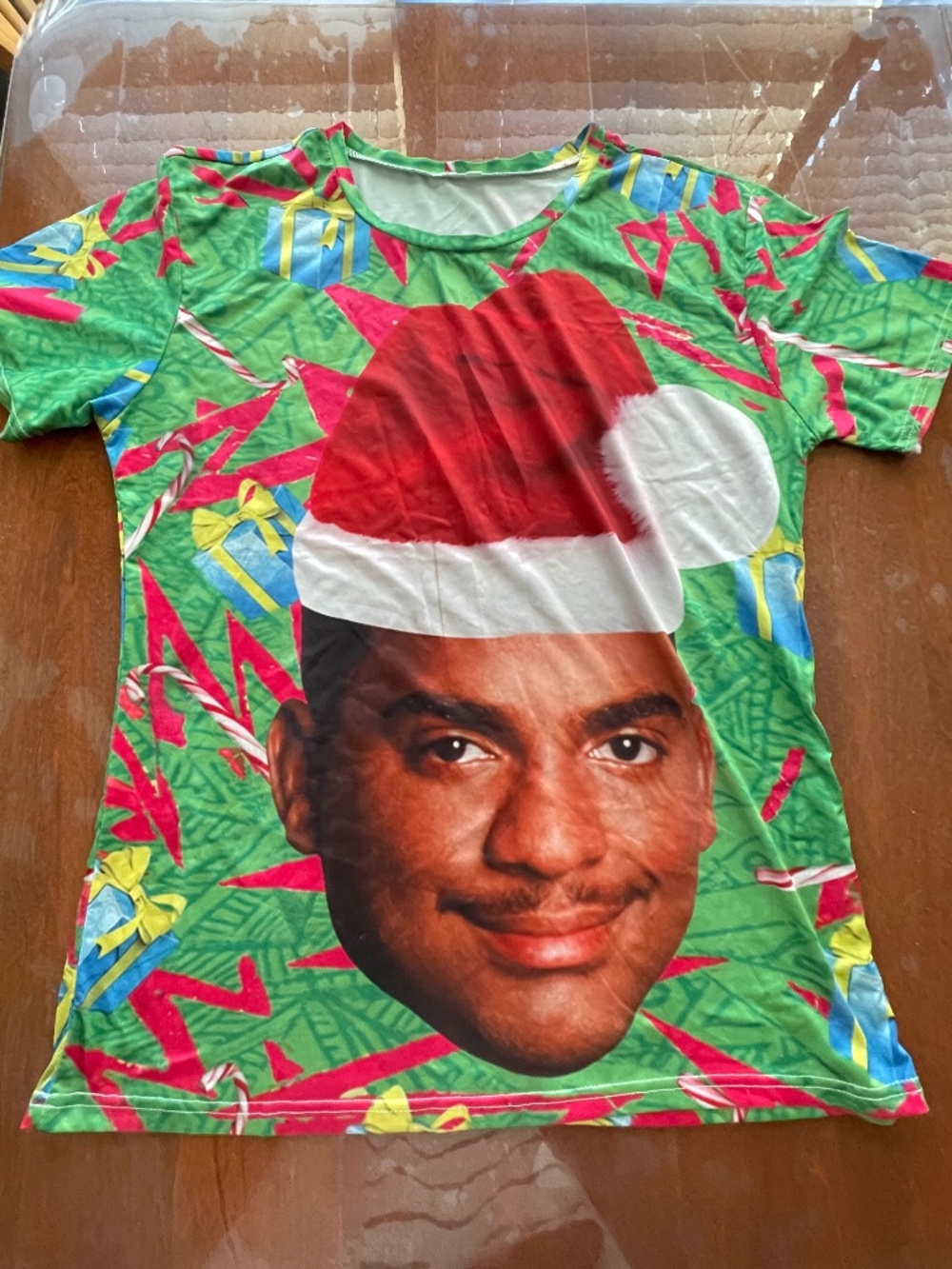 African American Santa T-Shirt Size M